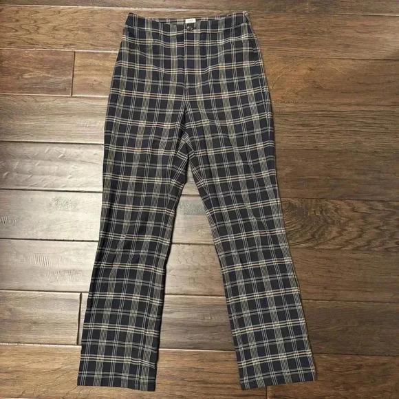 2/40 Aritzia Sunday Best Women’s Size US 4 Freshman Plaid Straight Leg Pants - Picture 3 of 11